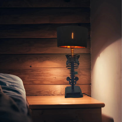 BowLift Handcrafted Gothic Skeleton Table Lamp — Dark, Elegant Accent Lighting
