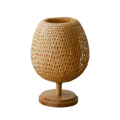 BowLift Rattan Lamp – Stepless Dimmable Basket Light for Bedroom & Living Room Decor