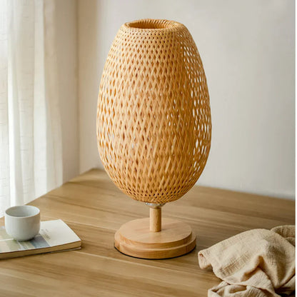 BowLift Rattan Lamp – Stepless Dimmable Basket Light for Bedroom & Living Room Decor