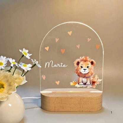 LZINA™ | Personal Night Light with Name – Soft Warm LED Lighting for Children
