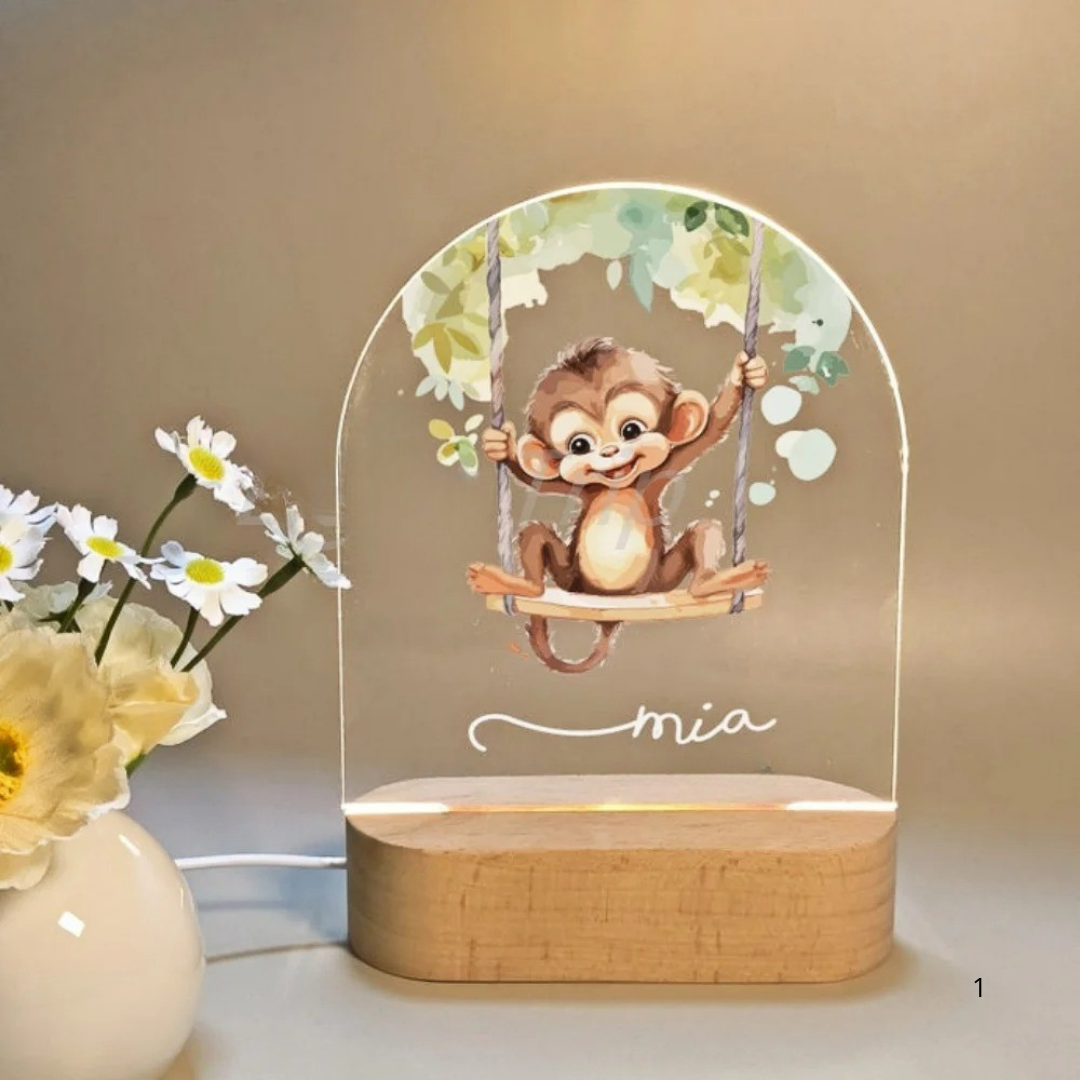 LZINA™ | Personal Night Light with Name – Soft Warm LED Lighting for Children