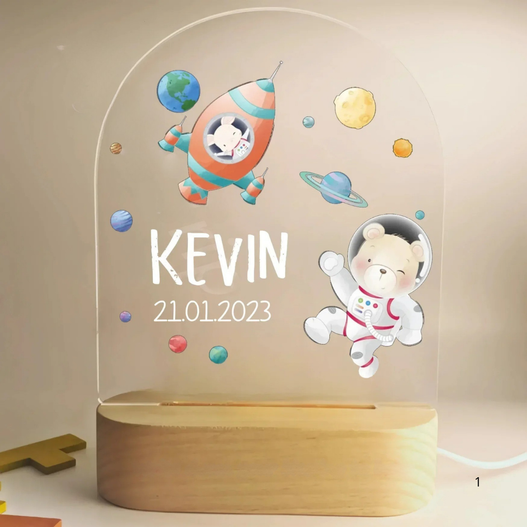 LZINA™ | Personal Night Light with Name – Soft Warm LED Lighting for Children
