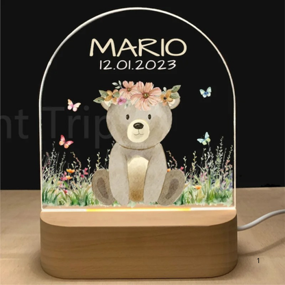 LZINA™ | Personal Night Light with Name – Soft Warm LED Lighting for Children