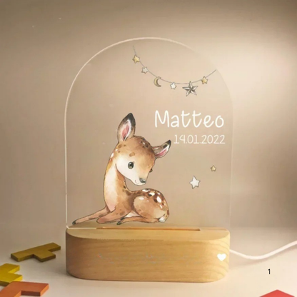 LZINA™ | Personal Night Light with Name – Soft Warm LED Lighting for Children