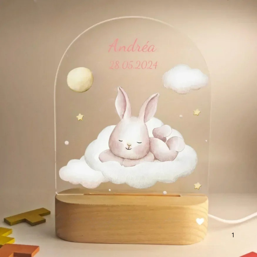 LZINA™ | Personal Night Light with Name – Soft Warm LED Lighting for Children