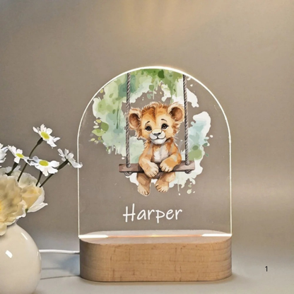 LZINA™ | Personal Night Light with Name – Soft Warm LED Lighting for Children