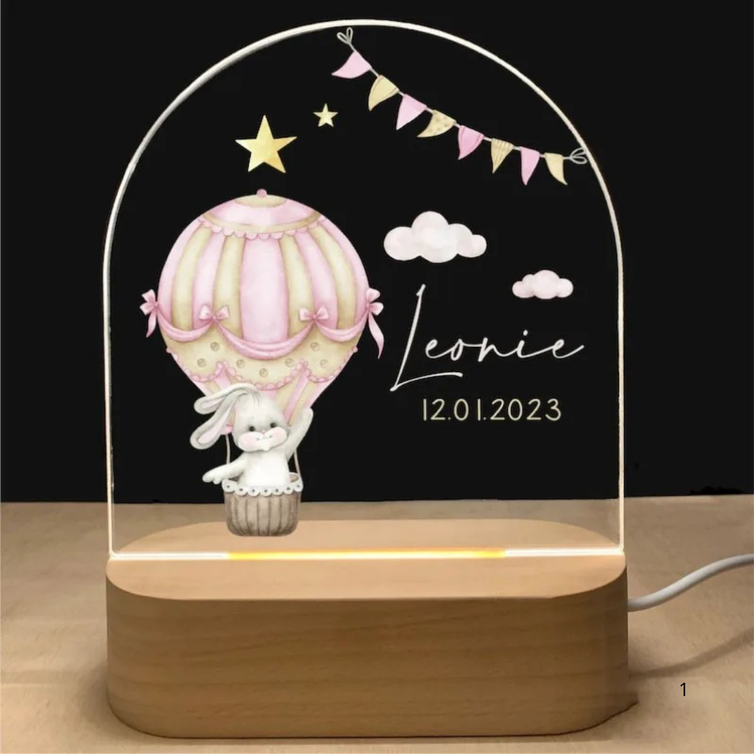 LZINA™ | Personal Night Light with Name – Soft Warm LED Lighting for Children