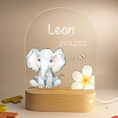 LZINA™ | Personal Night Light with Name – Soft Warm LED Lighting for Children
