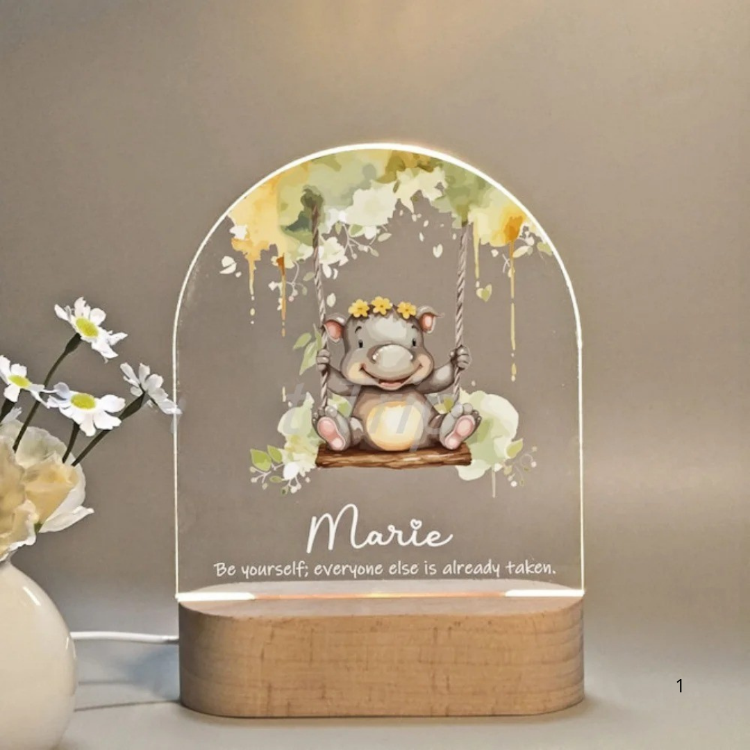 LZINA™ | Personal Night Light with Name – Soft Warm LED Lighting for Children