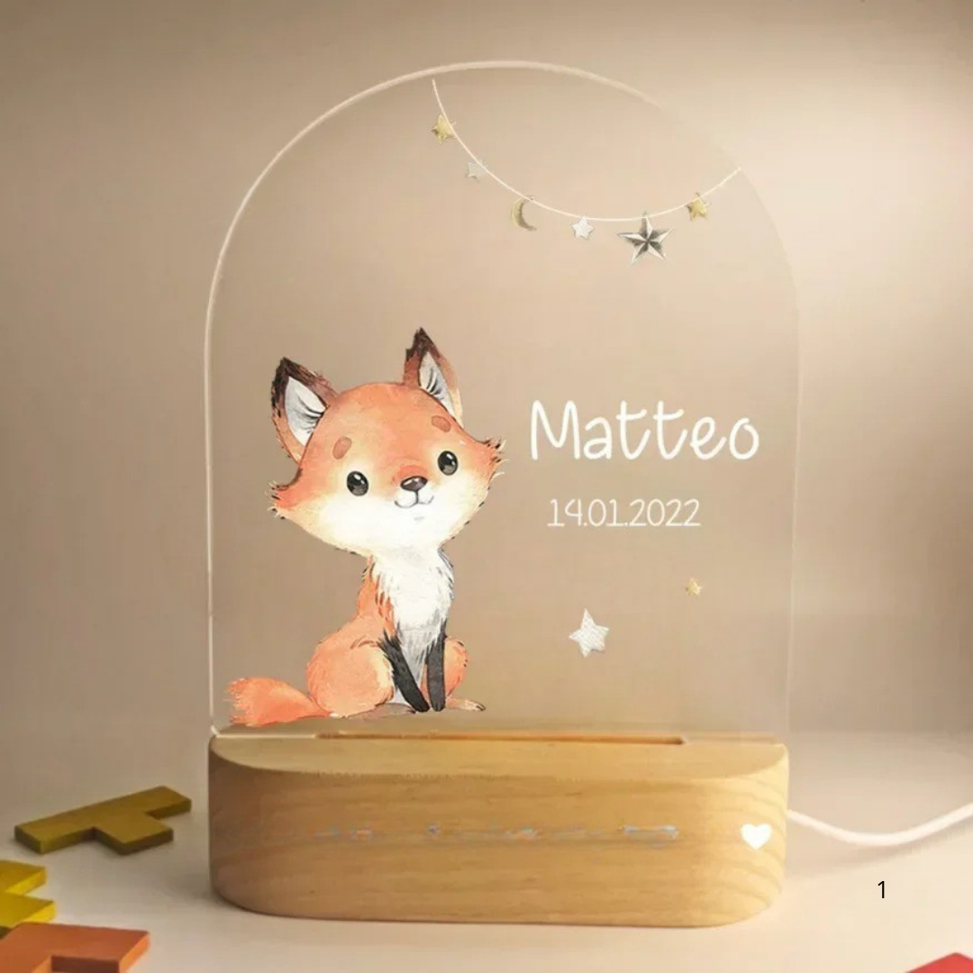 LZINA™ | Personal Night Light with Name – Soft Warm LED Lighting for Children