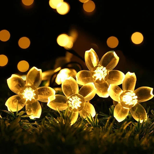 BowLift Peach Blossom Fairy Lights - Delicate LED String Lights for a Warm, Cozy Glow