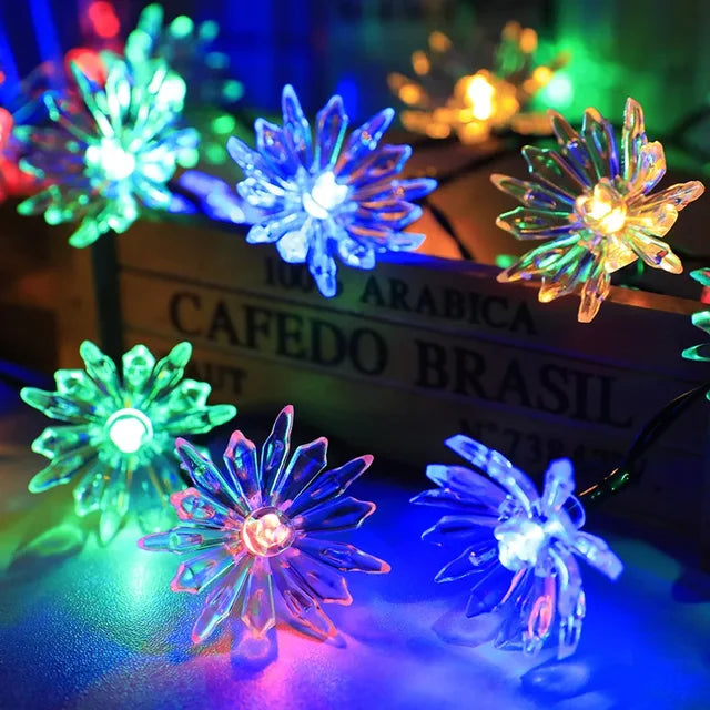 BowLift Peach Blossom Fairy Lights - Delicate LED String Lights for a Warm, Cozy Glow