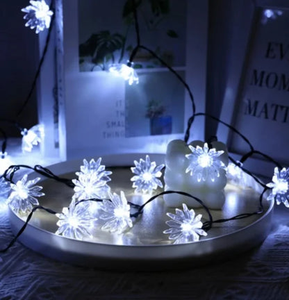 BowLift Peach Blossom Fairy Lights - Delicate LED String Lights for a Warm, Cozy Glow