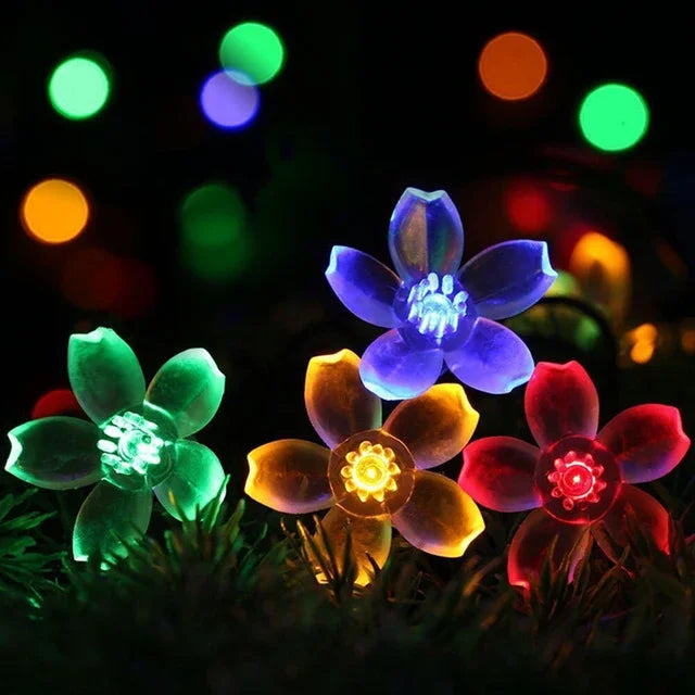 BowLift Peach Blossom Fairy Lights - Delicate LED String Lights for a Warm, Cozy Glow