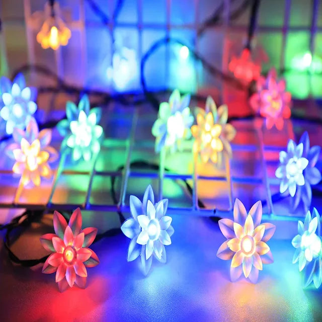 BowLift Peach Blossom Fairy Lights - Delicate LED String Lights for a Warm, Cozy Glow