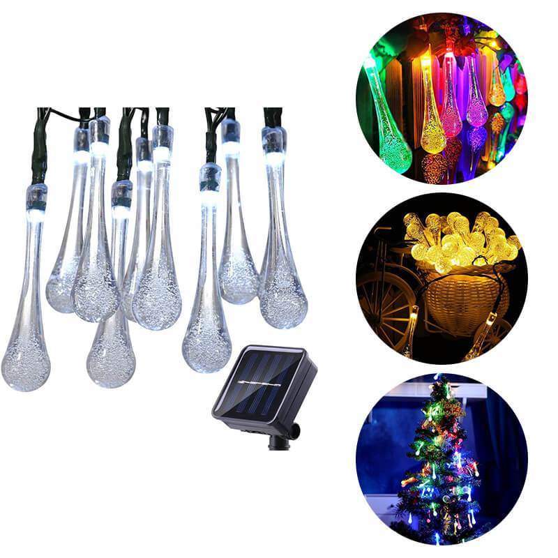 LZINA™ | Solar Water Droplet String Lights