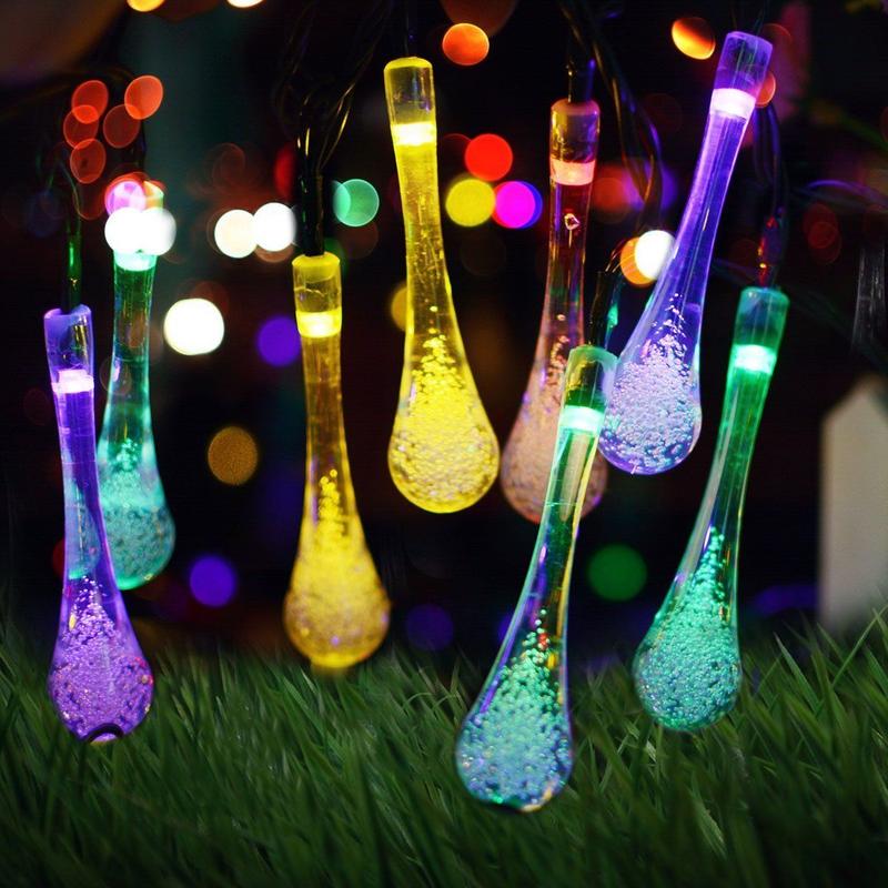 LZINA™ | Solar Water Droplet String Lights