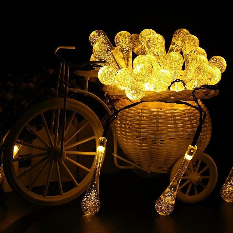 LZINA™ | Solar Water Droplet String Lights