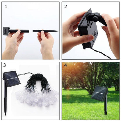 LZINA™ | Solar Water Droplet String Lights