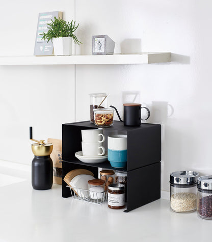 BowLift | Stackable Kitchen Shelf - Two Sizes - Steel