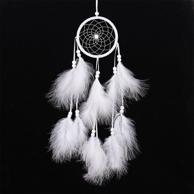 LZINA™ | Simple creative home decor ornaments dreamcatcher car pendant (White)