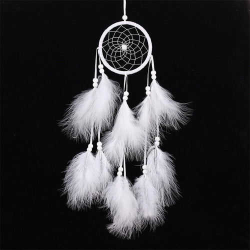 LZINA™ | Simple creative home decor ornaments dreamcatcher car pendant (White)