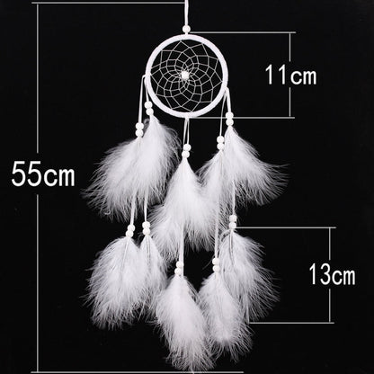 LZINA™ | Simple creative home decor ornaments dreamcatcher car pendant (White)