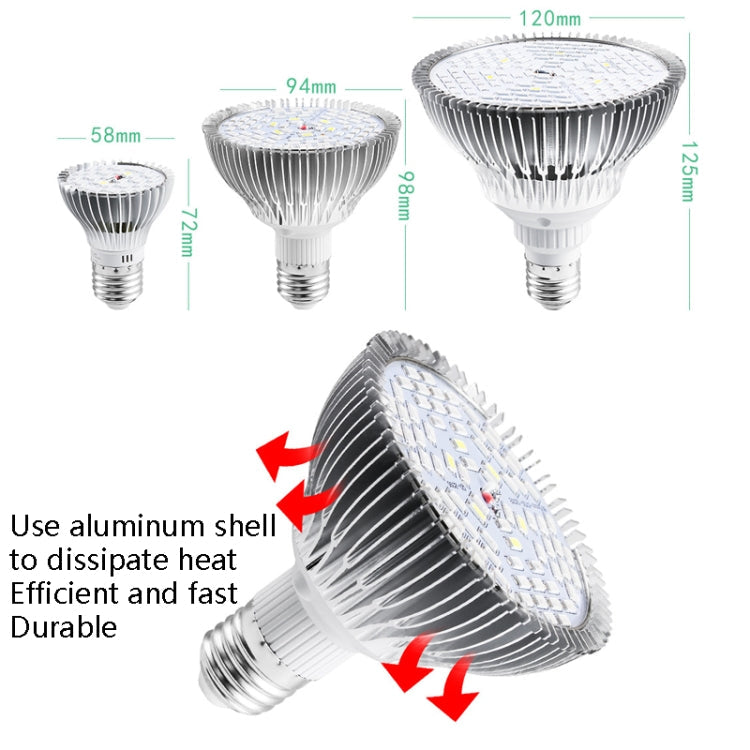 BowLift LED Plant Grow Light - Full Spectrum, E27 Socket, 30W, 40 LEDs