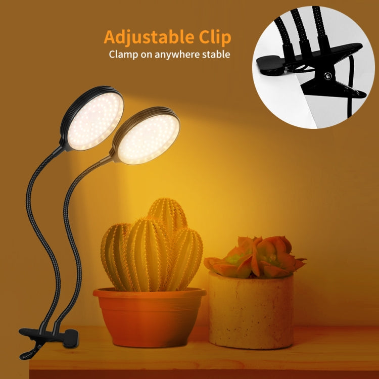 BowLift 45W 3-Head LED Grow Light for Plants – Full Spectrum, Waterproof Clip-On Seedling Lamp with USB Power and Remote (Natural White)