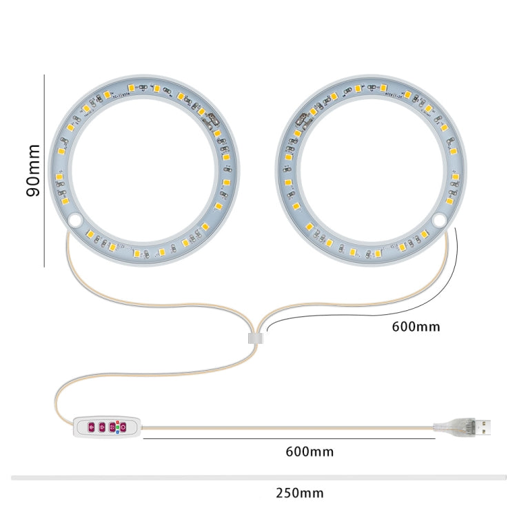 BowLift LED Full-Spectrum Grow Light with Smart Timer — Ring-Style Indoor Plant Lamp, Single-Head (Sunshine)
