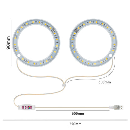BowLift LED Full-Spectrum Grow Light with Smart Timer — Ring-Style Indoor Plant Lamp, Single-Head (Sunshine)