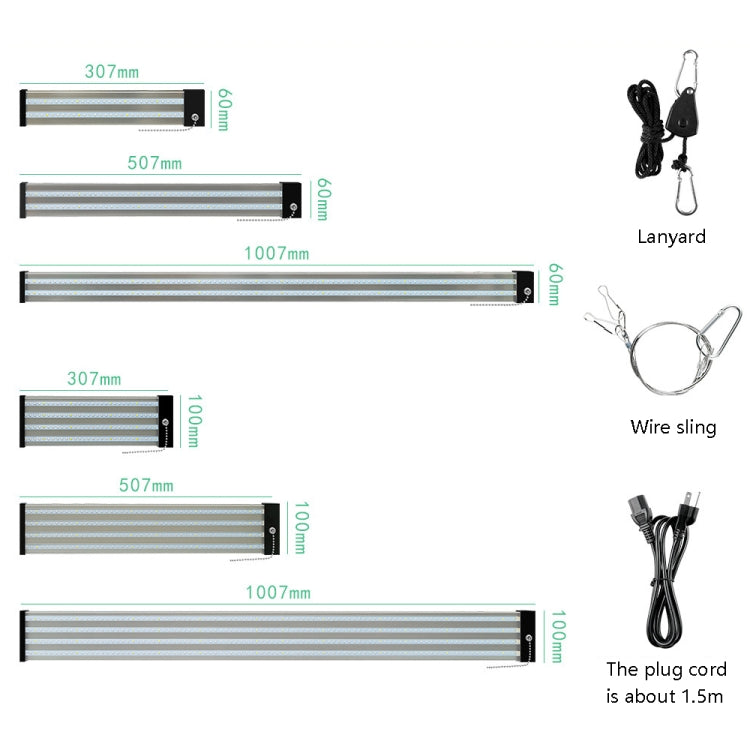 BowLift LED Growth Lamp - Full-Spectrum Plant Light Tube, Small Double-Row 100 cm (EU Plug)