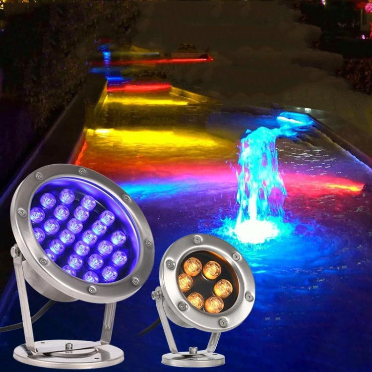 LZINA™ | LED Underwater Light Pool Fish Pond Fountain Waterproof Landscape Light 24W (Warm White)