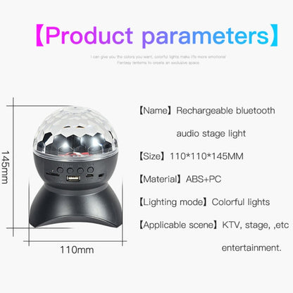 BowLift Home LED Magic Ball Lights — RGB Bounce Ambient Lamps with Sound-Reactive Balls, Black Charging Model, 5W