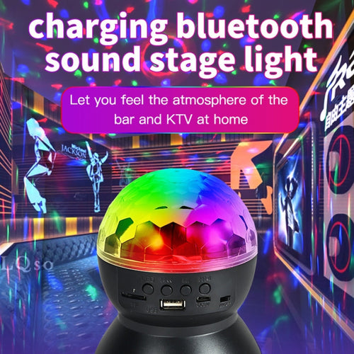 BowLift Home LED Magic Ball Lights — RGB Bounce Ambient Lamps with Sound-Reactive Balls, Black Charging Model, 5W
