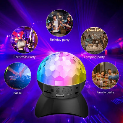 BowLift Home LED Magic Ball Lights — RGB Bounce Ambient Lamps with Sound-Reactive Balls, Black Charging Model, 5W
