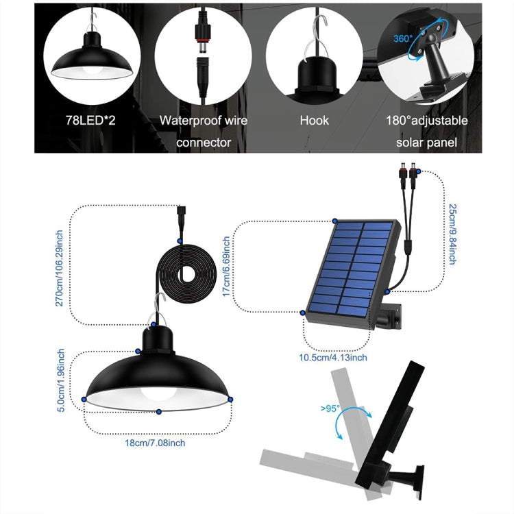 LZINA™ | IP65 Waterproof Outdoor Solar LED Light Bulb Chandelier Indoor Lights, Specification: Simple White Light with Remote Control