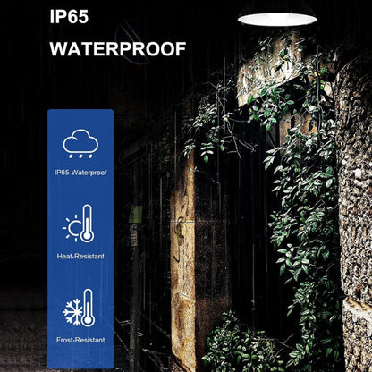 LZINA™ | IP65 Waterproof Outdoor Solar LED Pendant Light Indoor Lighting, Specification: Double White Light with Remote Control