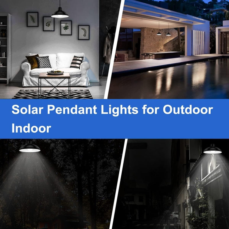 LZINA™ | IP65 Waterproof Outdoor Solar LED Light Bulb Chandelier Indoor Lights, Specification: Simple White Light with Remote Control