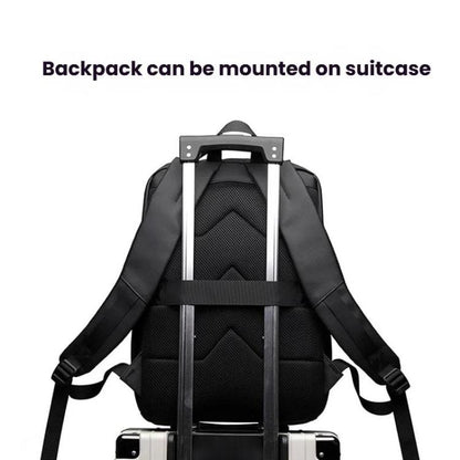 BowLift | Men's 14-Inch Laptop Backpack Waterproof Large Capacity Business Commuter Backpack (Black)