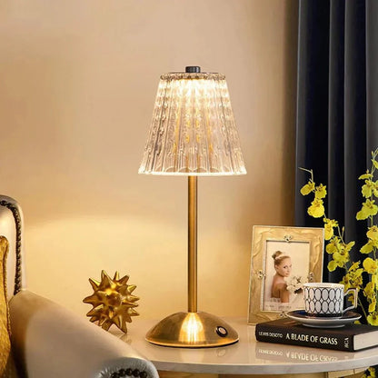 BowLift AuraGlow Table Lamp: Rechargeable LED with Dimmable Brightness