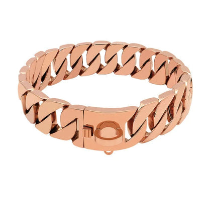 BowLift | KrachtNeck Metal Dog Collar – Sturdy Stainless Steel Collar for Large Dogs
