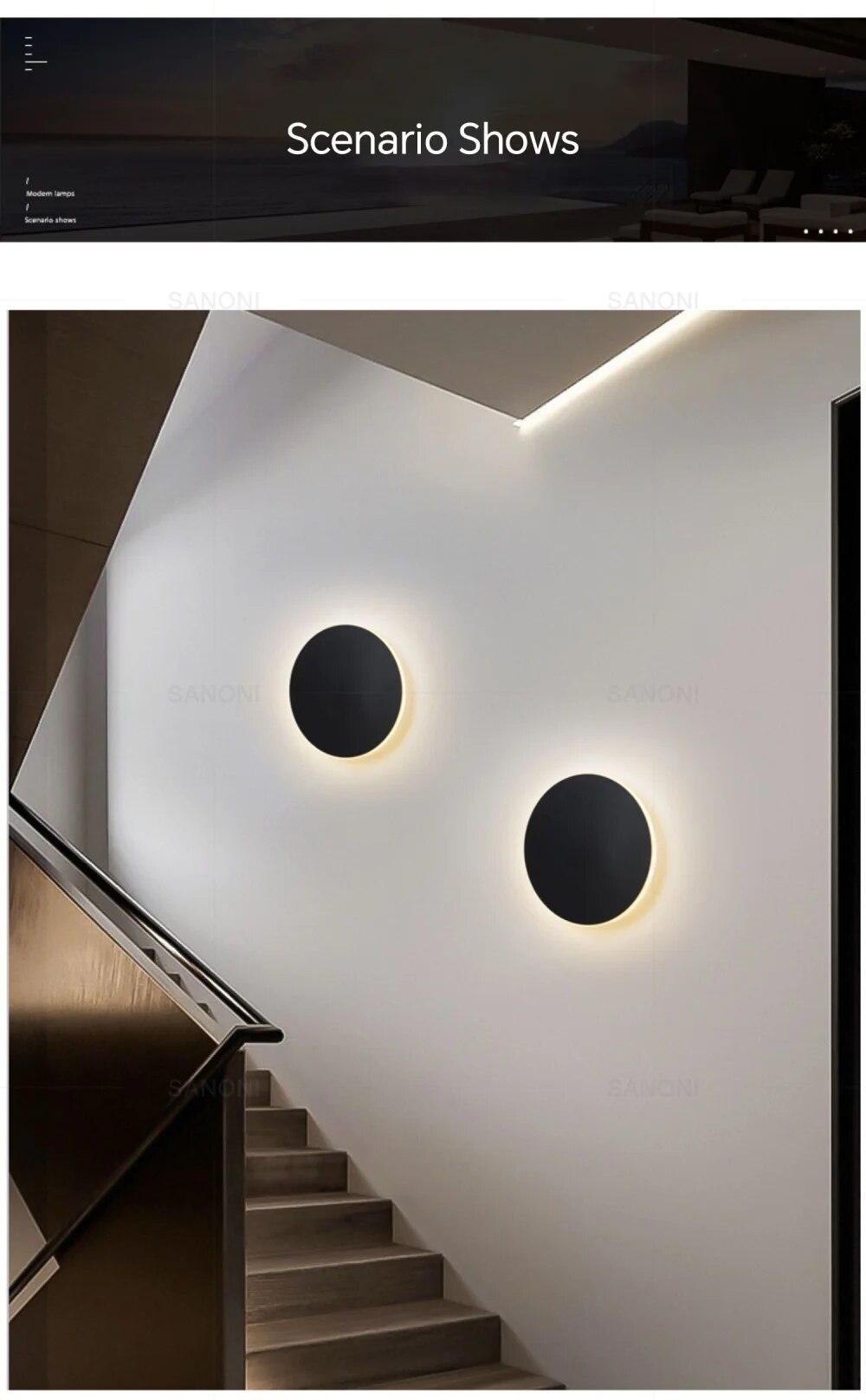 BowLift LightRing: Sleek Minimalist LED Wall Light