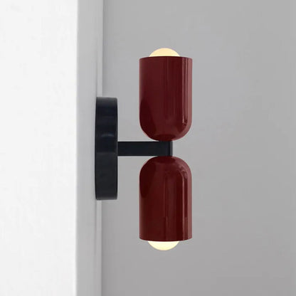 Sleek BowLift Double-Head Wall Lamp with Black Base