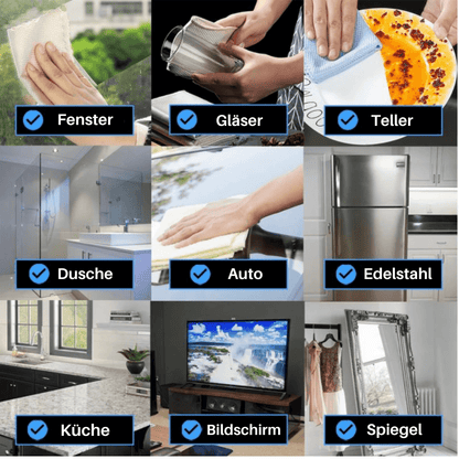 Soft Touch Wonder Cloth – Stripe-Free Cleaning of Glass, Mirrors & Stainless Steel | Bowlift