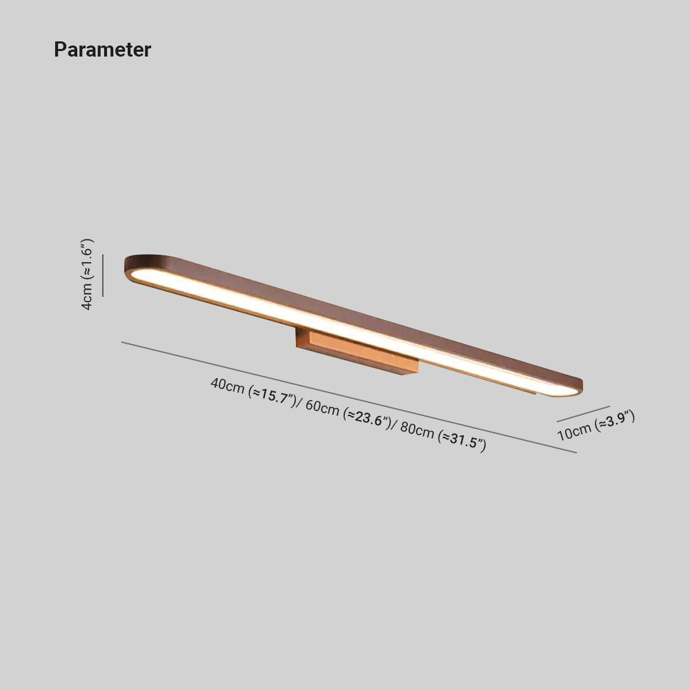 BowLift Leigh Modern Linear Wall Light – Gold Metal Fixture for Bedroom or Bathroom