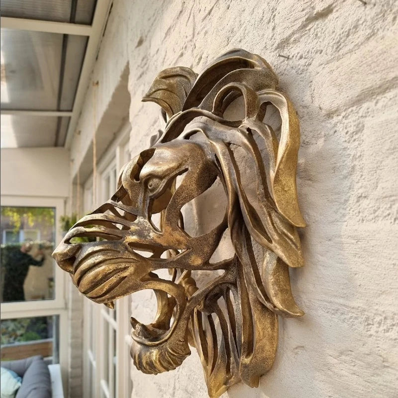 LZINA™ | RegalRoar Lion - Lion Head Wall Sculpture