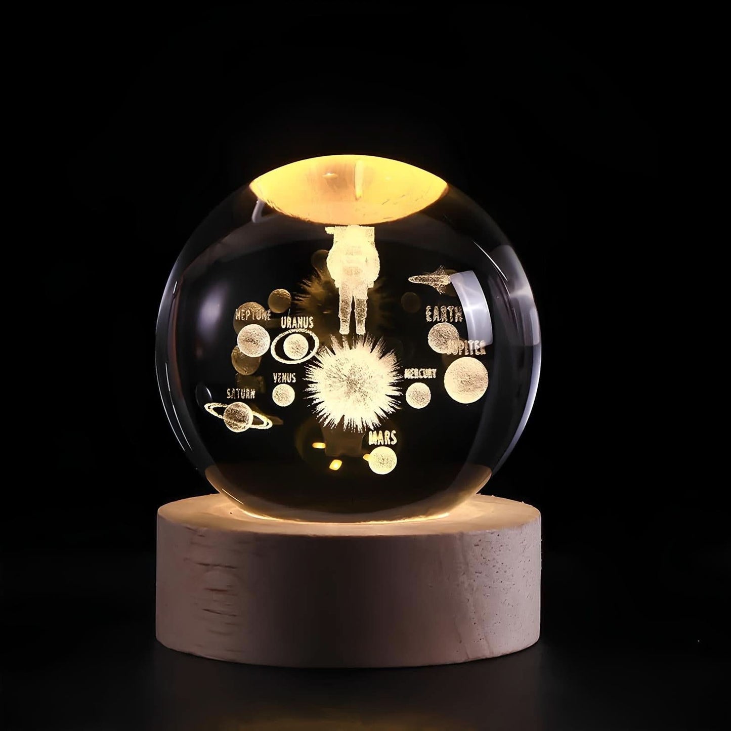 LZINA™ | Luminous Crystal Ball LED Night Light Decor