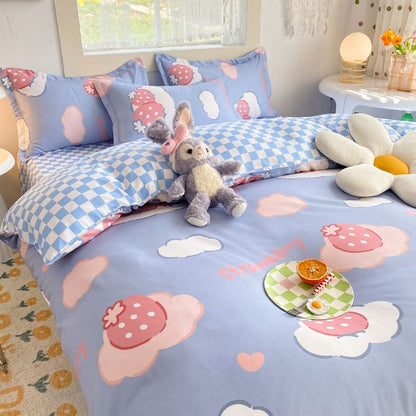 BowLift | Abstract Chessboard Single Bed Linen Set