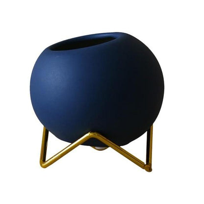 LZINA™ | Abstract Colors Ceramic Flower Pots with Stand